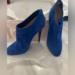 Jimmy Choo blue suede bootie